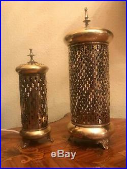 Antique Art Nouveau Candle holder and Candle Holder changed to Lamp 24 cm