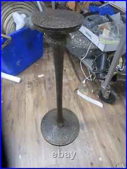 Antique Brass 25 1/2 tall Hammered Candle Holder