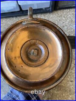 Antique Brass Bronze Push-Up Candlestick Primitive 19C candle holder