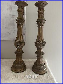 Antique Brass Candle Holders Preowned. A Set Of Two beautiful Candle Holder