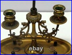 Antique Brass candle Holder 18 Tall
