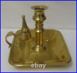 Antique Collectible Victorian CHAMBER CANDLESTICK with Original Snuffer