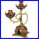 Antique English Aesthetic Movement Brass & Copper Two-Light Candlestick c. 1880