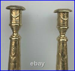 Antique English candlesticks pair tall and wonderful