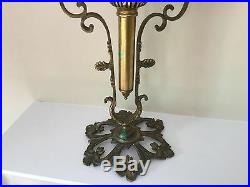 Antique French 1800's Brass Jeweled Railroad Train Lantern Lamp Candle Holder