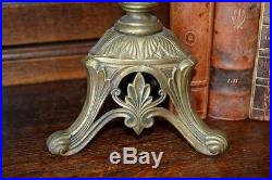 Antique French Brass Altar Candlestick Large Church Candle Holder