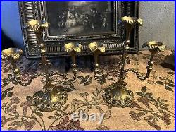 Antique French Brass Candelabra