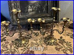 Antique French Brass Candelabra