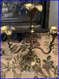 Antique French Brass Candelabra