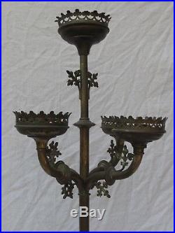 Antique French Brass Candle Stand Fine Quality