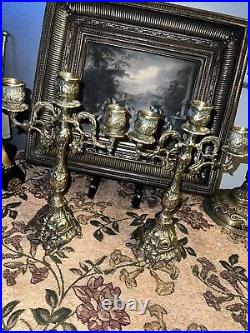 Antique French Brass Candlestick