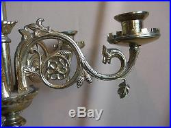 Antique French Gilded Bronze / Brass 6-light Candelabra 23 Inch