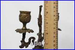 Antique French Sevres Style Porcelain Candelabra Gilt Ormolu 2 Arm Light Brass