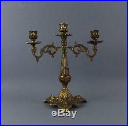 Antique Imperial Russian Brass Candle Holder by Sentabrev Factory circa 1900