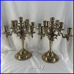 Antique Italian Brass Candelabrum