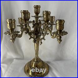 Antique Italian Brass Candelabrum