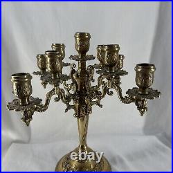 Antique Italian Brass Candelabrum