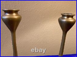 Antique Kappa Brass Candlesticks Pair-Jarvie Style Mission Arts Crafts