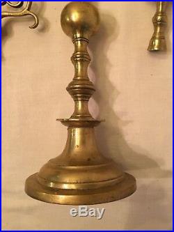 Antique Large 11lb Solid Brass Menorah Candelabra 7 Arm Branch Candle Holder 21