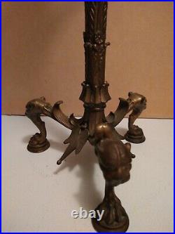 Antique Ornate Brass/Bronze 5 Light Sconces Candle holder Candelabra Victorian