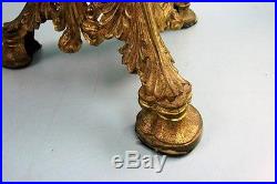 Antique Ornate French Gilt Floral Cherub Brass Altar Candelabra 7 Candle Holders