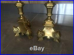 Antique Pair Brass Of Catholic Church CandleSticks Candle Holder 16 8 Lb