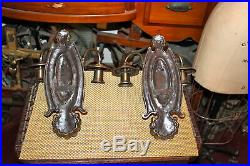 Antique Pair Wall Mounted Sconce Light Fixture Candlestick Holder Double Arm