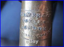 Antique Palmer & Co London Badge Uk Rare Brass Candle Holder Interior Decorate