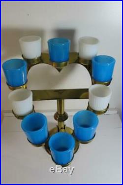 Antique Religious Catholic Altar Brass Candle Holder (10) Candelabra Heart