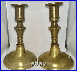 Antique S. Eastman Co. Concord, Nh #2 Solid Brass Candle Holders Candlesticks