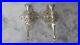 Antique Silver Plated Brass Wall Sconce Candlestick Holder Pair