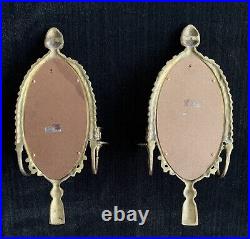 Antique Solid Brass Mirrors Double Candle Wall Sconces Pineapple motif