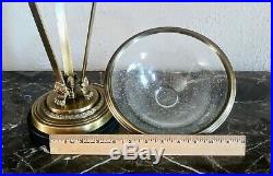 Antique Style Ram Heads Brass & Glass Potpourri Holder Candle Holder Candy Dish