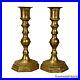 Antique Traditional Brass Candlestick Holders A Pair