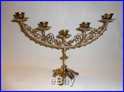 Antique Victorian Candles Holders Brass Candelabra Vintage 5 Home Decor