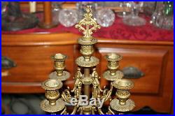 Antique Victorian Style Candelabra Candlestick Holder Holds 5 Candles #2 Brass
