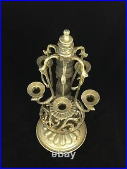 Antique Vintage 11 Table-Top Metal Brass 6 Light CANDELABRA Candle Holders
