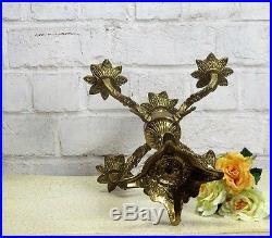 Antique Vintage Gorgeous Brass Ornate Candle Holder Candelabra 5 arm 12.59H