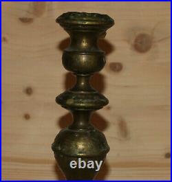 Antique hand crafted brass candlestick