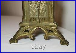 Antique ornate brass religious altar candlestick church cathedral candle holder