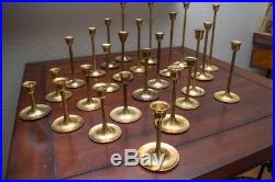 Antique vintage brass candle holders set of 25