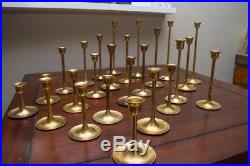 Antique vintage brass candle holders set of 25