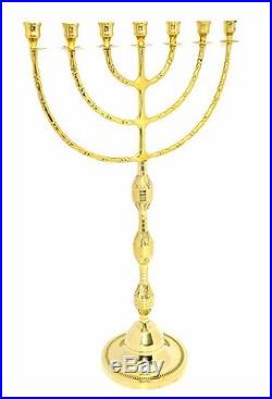 Authentic brass copper 30 XXL Menorah vintage candle holder Judaica Israel