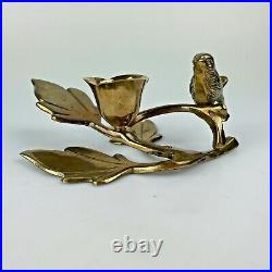 BRASS BIRD Candle Holders Lot 3 Table Home Décor Mid Century Modern MCM Vtg Gift