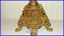 BREVETTATO Antique/Vintage Brass 6 Arms Baroque Style Candelabra 23.7T, Italy