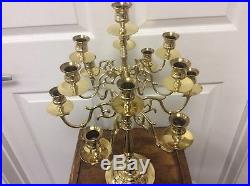 Baldwin 13 Candle 12 Arm Brass Candelabra 19 5/8 Tall Forged In America