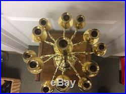 Baldwin 13 Candle 12 Arm Brass Candelabra 19 5/8 Tall Forged In America