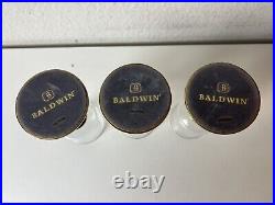 Baldwin Brass Votive Candle Holders 6 Tall SET Of 3