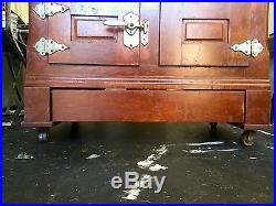 Baldwin Vintage Oak Icebox 1900 (Original Brass Hardware) refurbished