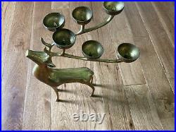 Beautiful Mid Century Brass Deer Candle Holder 16 Inches MCM